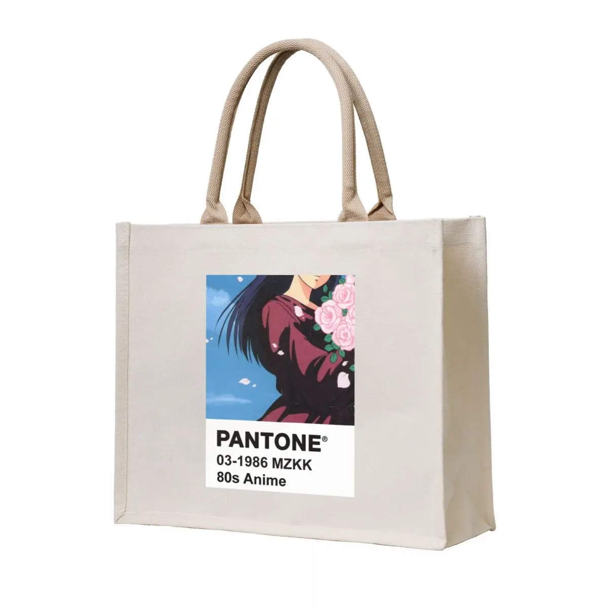 

PANTONE 80s Anime (3) Tote Bag reusable shopping bag foldable reusable bag handbag