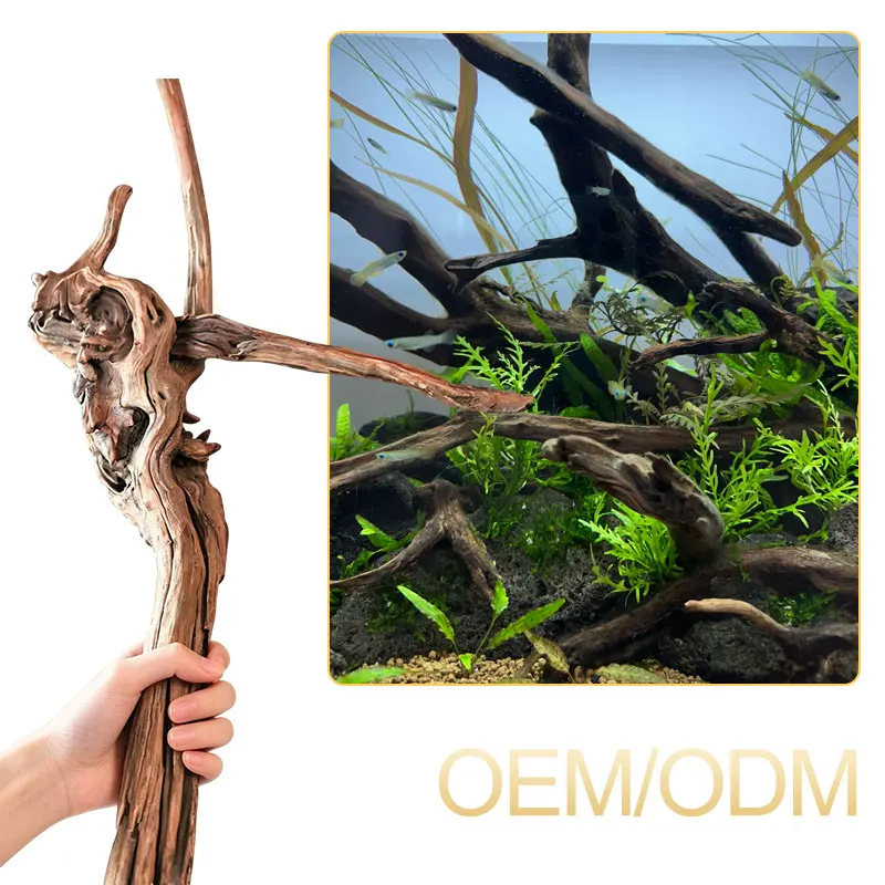 Factory Direct Natural Shape Driftwood Sunken Wood For Fish Tank Aquarium Landscaping Hardscape Decor