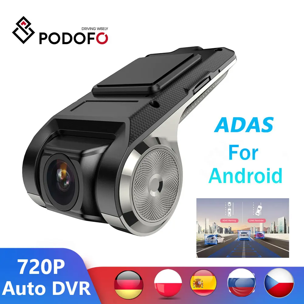 Podofo Mini Car DVR Camera Dashcam USB Video Registrator G-sensor Night Vision Dash Cam Car Video Dash Cam For Android Stereo