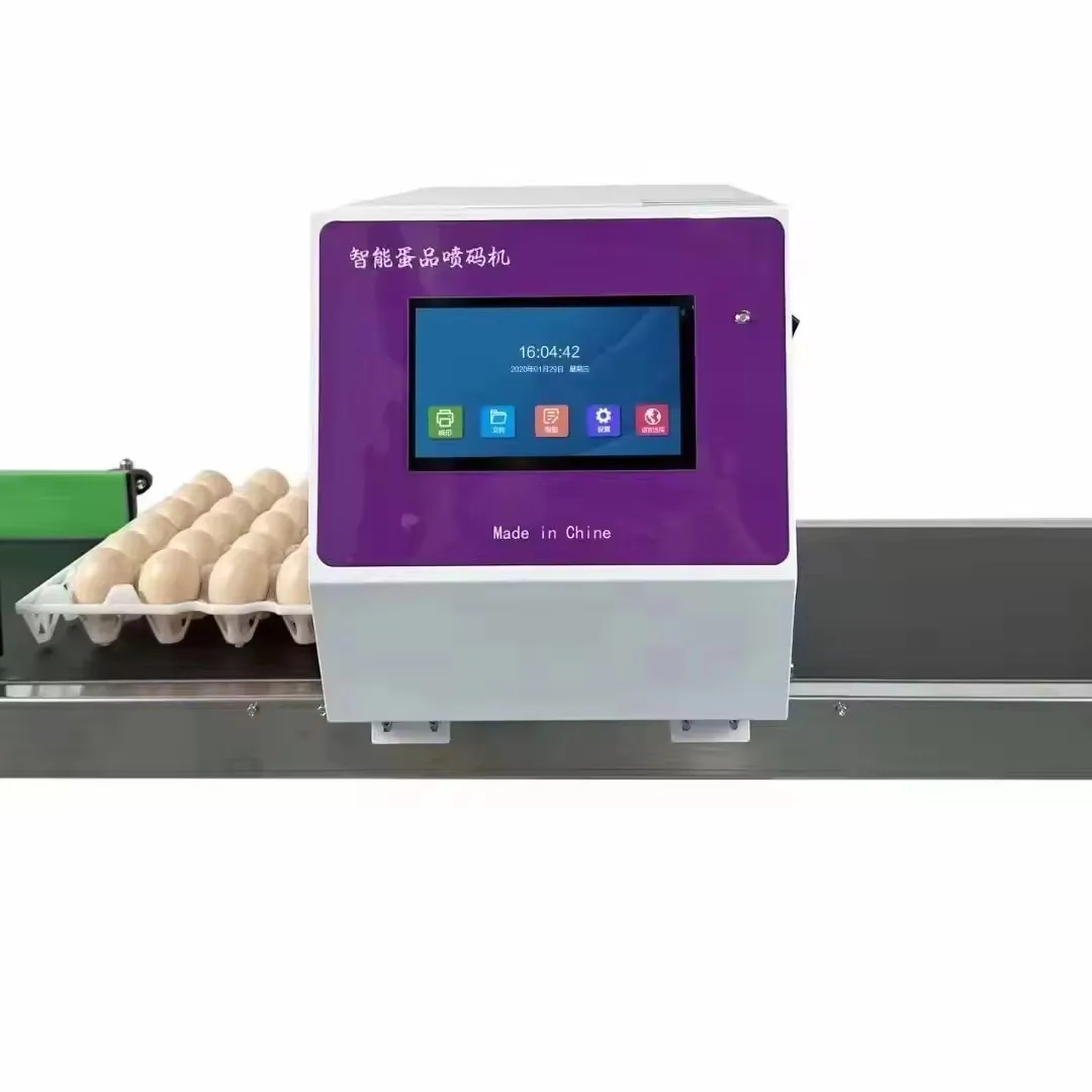 Impresora de inyección de tinta automática de alta calidad para codificación continua de fechas de caducidad en huevos, máquina de marcado por inyección de tinta para huevos