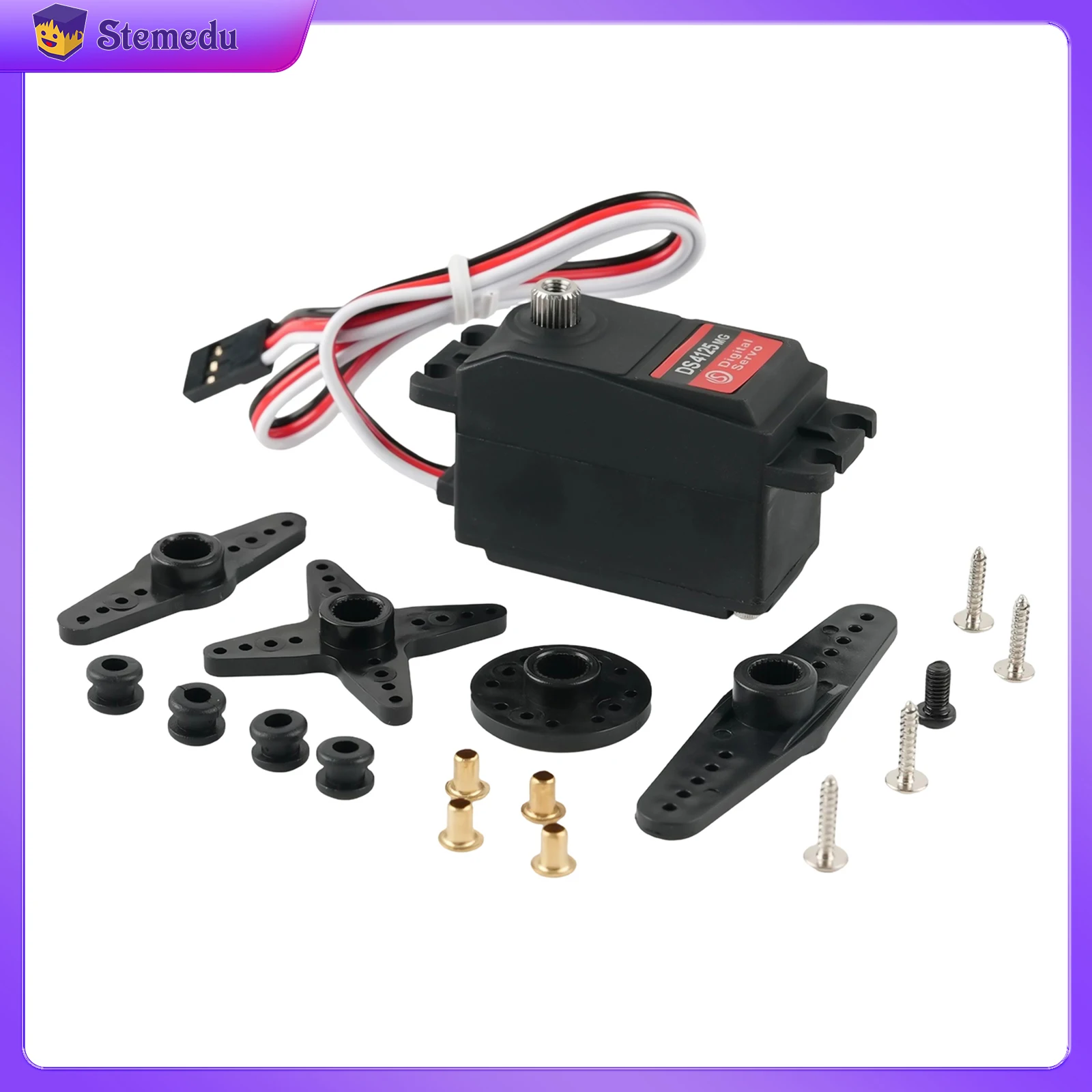 Dsservo DS4125MG 25KG engranaje de Metal Servo Digital de perfil bajo Servos de doble rodamiento para 1/10 coche de carreras de control remoto vehículo todoterreno 4wd juguete