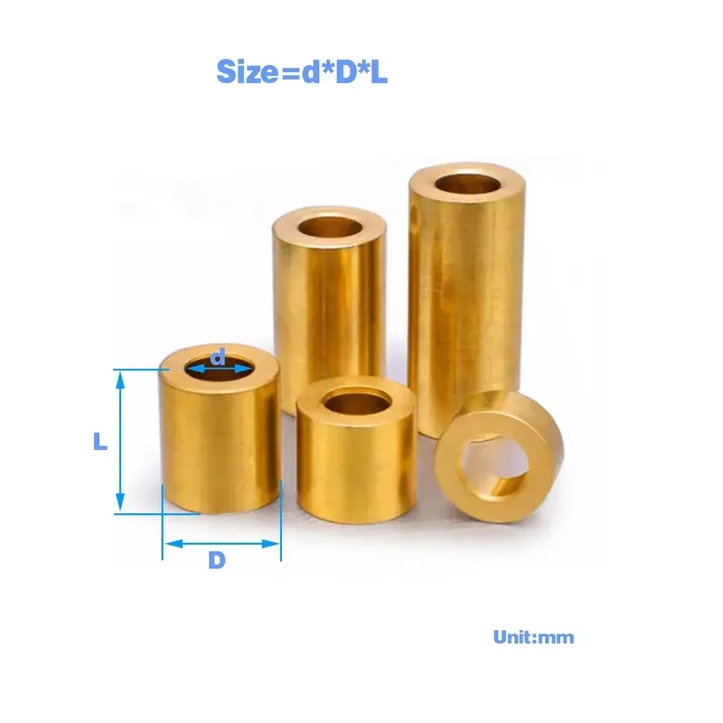 

Hollow Brass Tube Bearing Copper Sleeve Pure Copper Shaft Bushing Isolation Column Washer