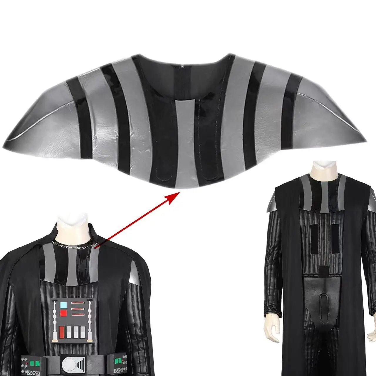 Disfraz de Darth, chal de escápula, Top Disfraz Vaderrr Jedi, ropa de fiesta de Carnaval y Halloween