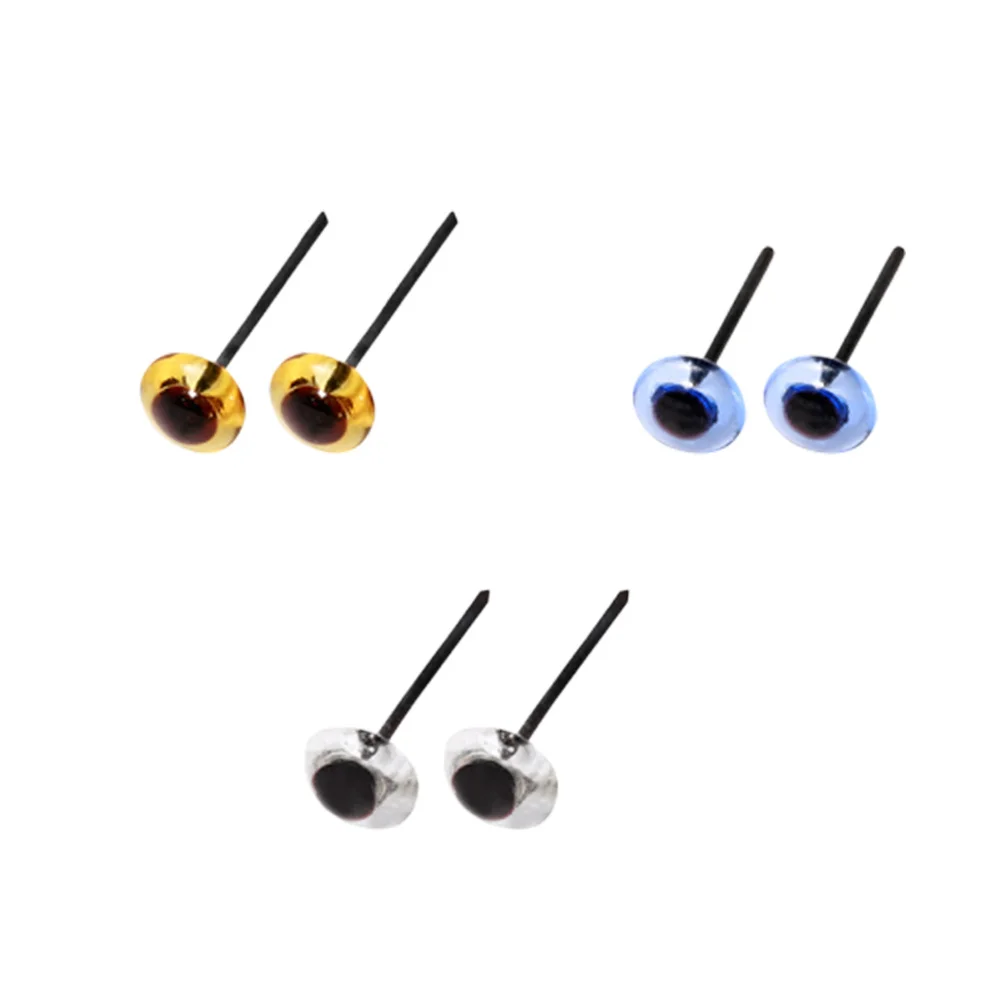 150 pares de ojos de seguridad de animales de plástico Premium 5mm azul marrón transparente DIY Artesanías hechas a mano y proyectos de arte ojos DIY