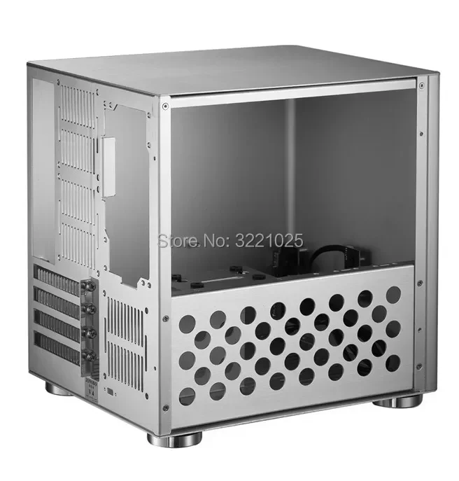 Jonsbo V4 Silver Aluminum Mini ITX MATX obudowa komputera USB3.0 gra mała obudowa V4B czarny HTPC ITX obsługa 3.5\'\' HDD