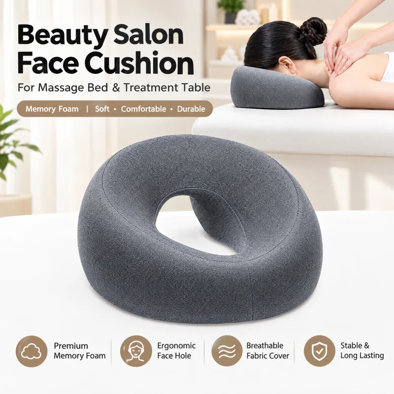 Upgraded Model Lie Prone Pillow with Memory Cotton Beauty Salon Bed Massage Cushion Face Pillow for Nap Neck Pillow Support