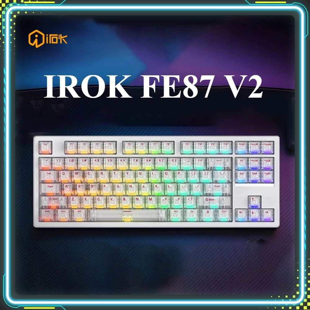 

IROK FE87 V2 Gaming Keyboards Low Delay Dual 8K SOCD Custom Wireless Tri-Mode Mechanical Keyboard PC E-Sports Accessories Gifts