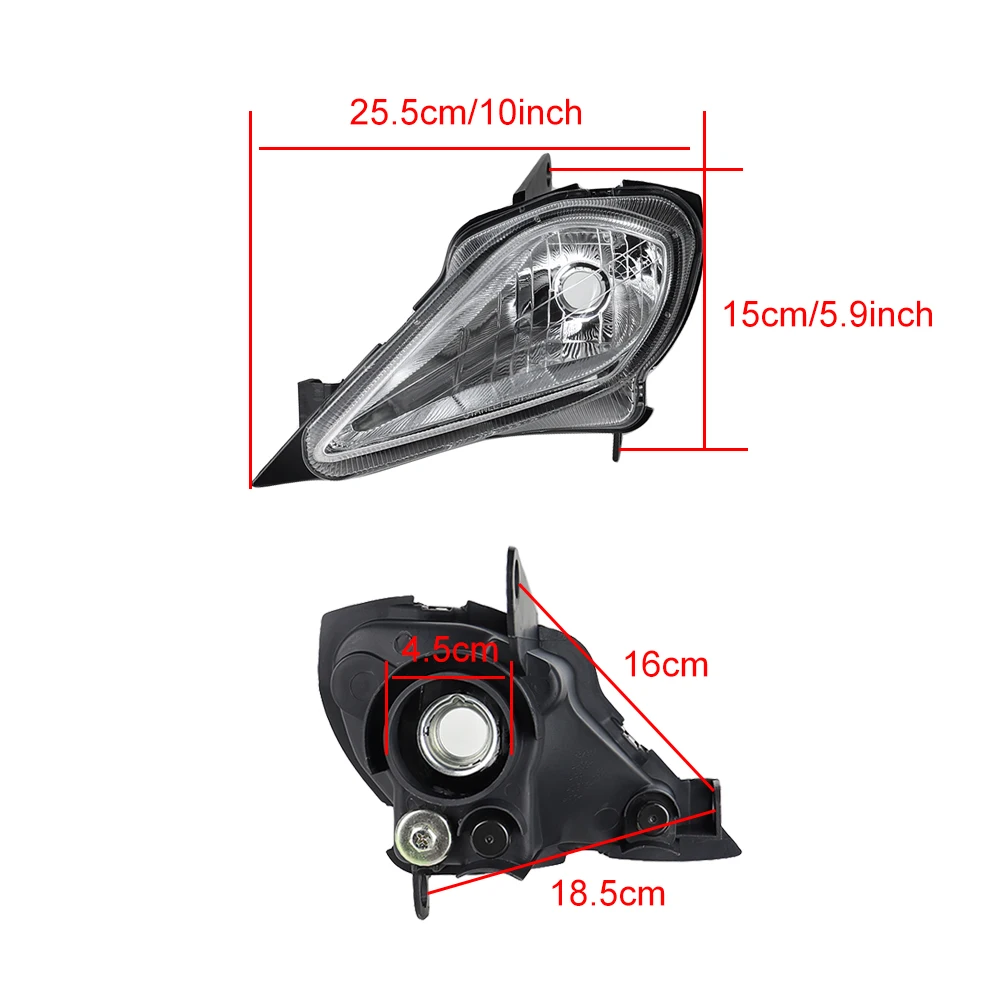 1 pair Headlight Housing Lamp Shell for Yamaha Raptor 250 700 350 YFZ 450 YFZ450 Wolverine