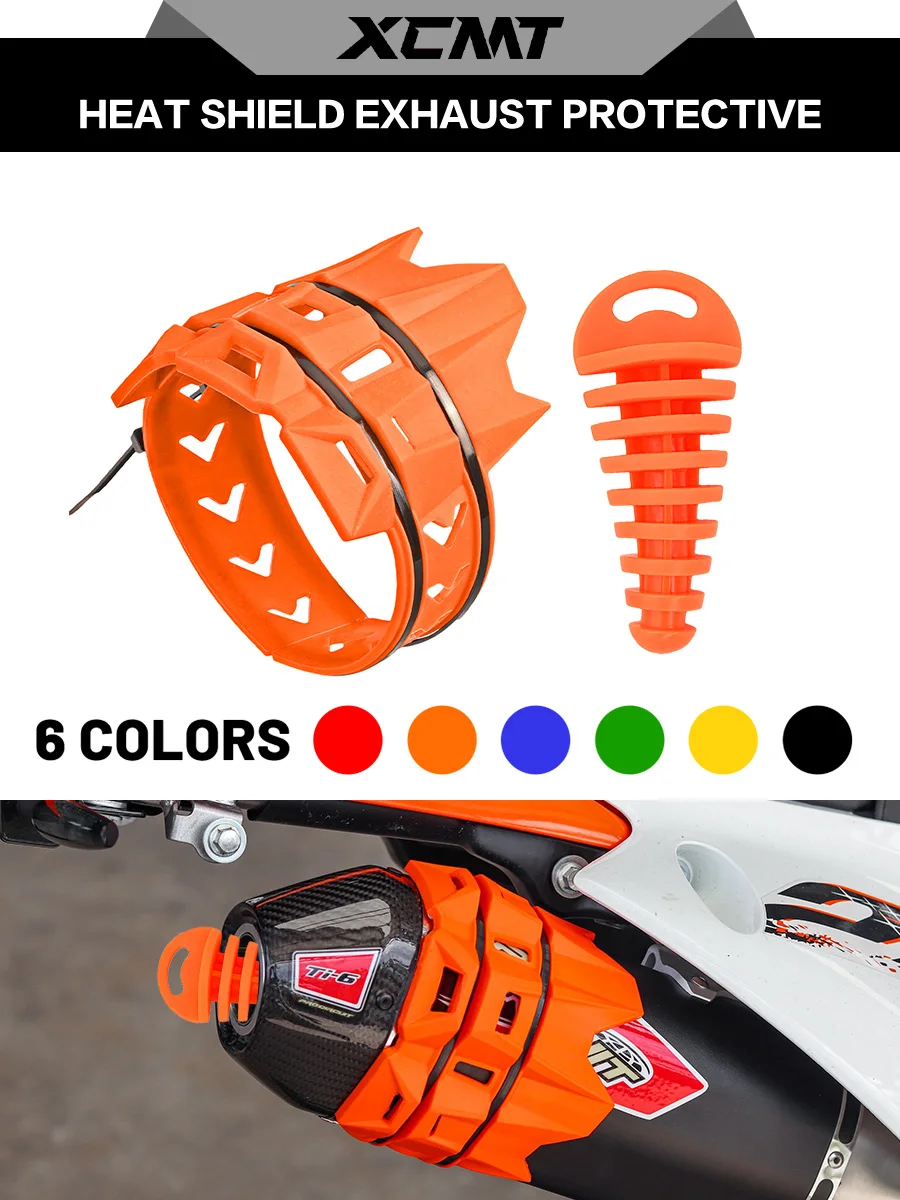 AliExpress XCMT Motorcycle Exhaust Muffler Protector Cover Exhaust Pipe Plug Set For KTM Yamaha Husqvarna Dirt Pit Bike MOTO Accessories