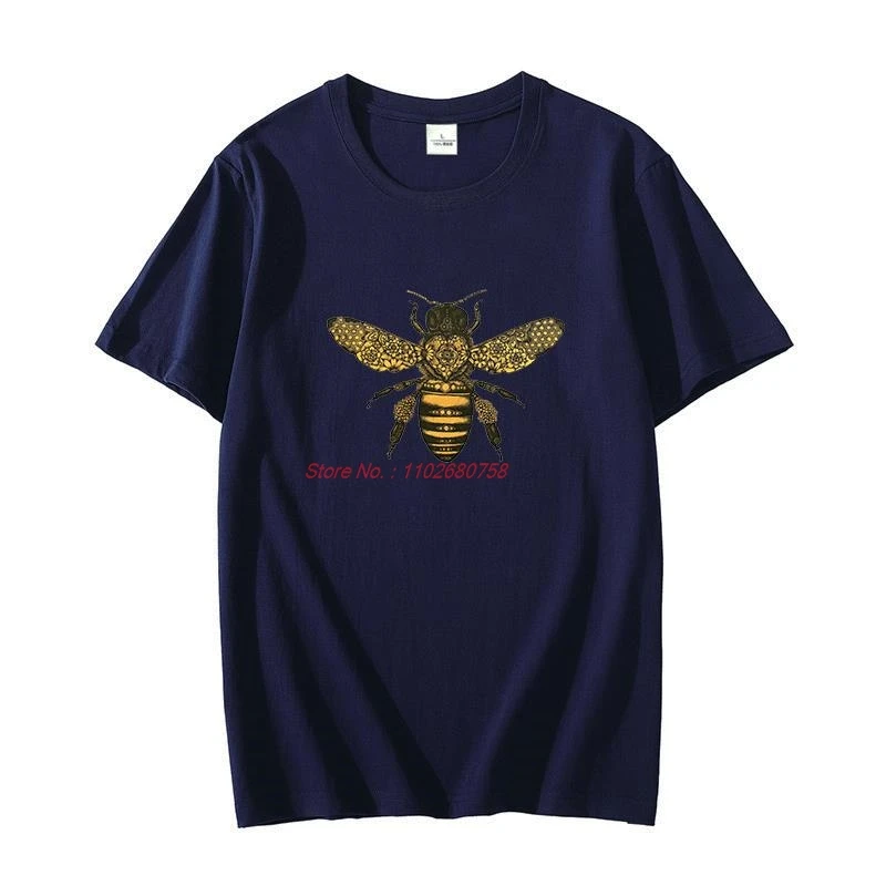 Bee Drawing Moth Insect Tattoo Cool graphic t shirts oversize t-shirts short sleeve t-shirts O-neck T-shirt Summer Men clothing