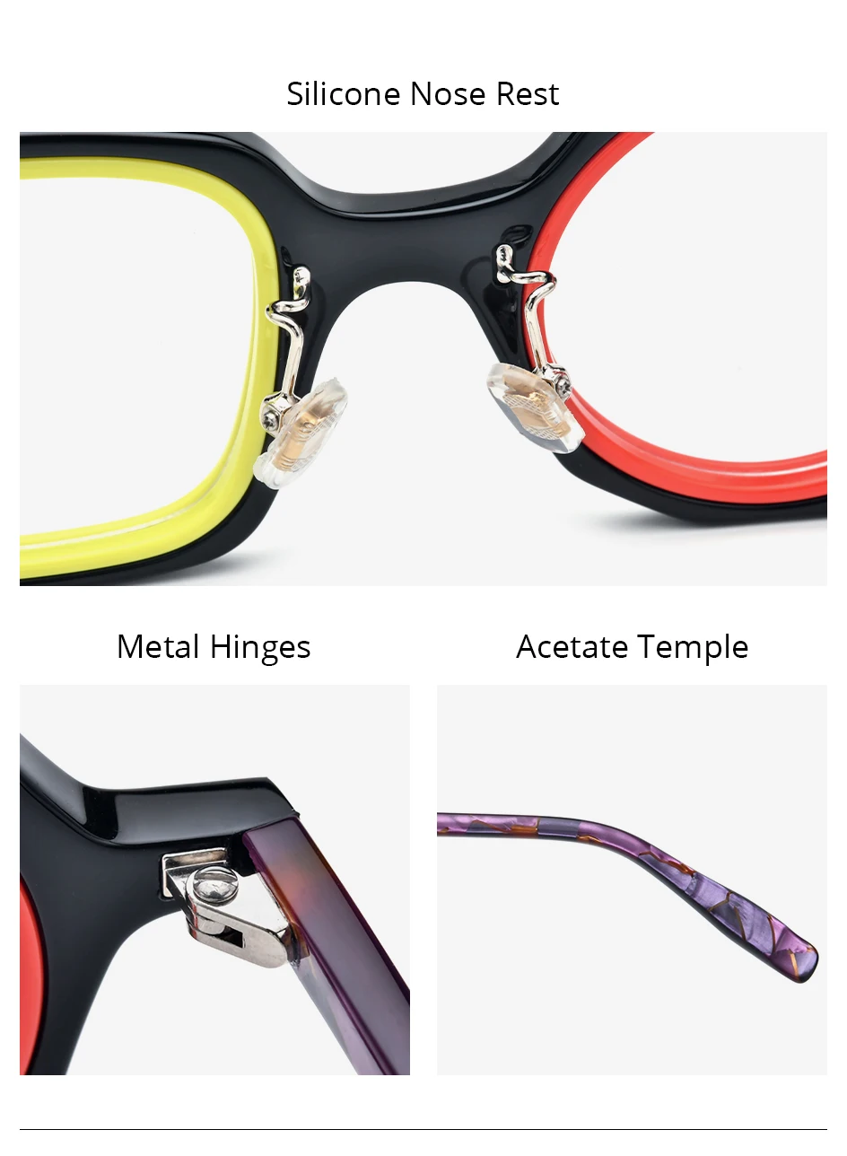 HEPIDEM Progressive Brillen Benutzerdefinierte Anti Blau Photochrome Myopie Optische Linse Brillen Männer Acetat Runde Brillen – Detail 6