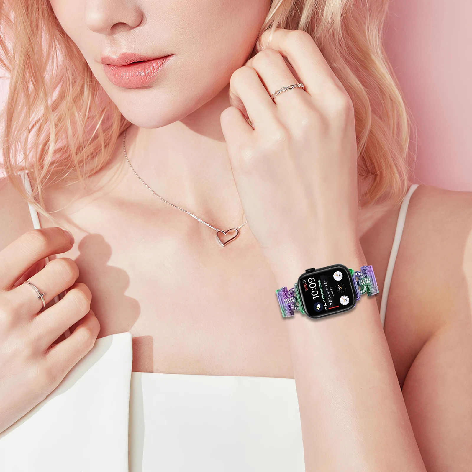 Нержавеющая сталь для Apple Watch Ремешок 49 мм 45 мм 41 мм 44 мм 40 мм 42 мм 46 мм Металлический ремешок iWatch Ultra Series 9 10 5 SE 6 7 8 Браслет