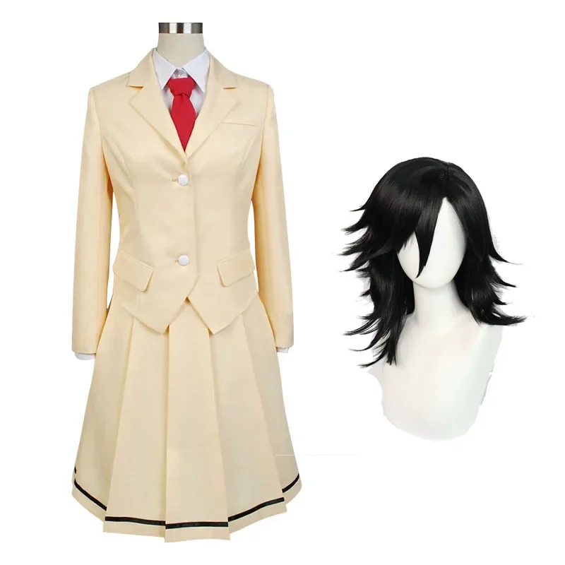 Disfraz de Anime WataMote Tomoko Kuroki, disfraz de mujer y niña, falda amarilla Jk, uniforme, traje de fiesta de Carnaval y Halloween