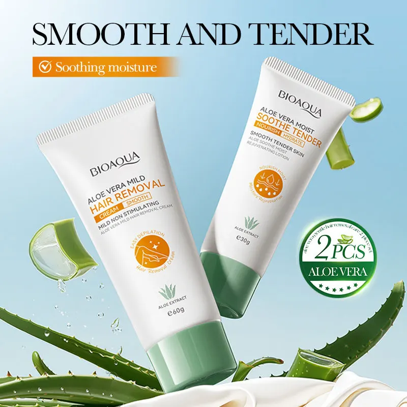 2-piece Set Hair Removal Cream Permanent Intimate Areas Health Painless Hair Remover Growth Inhibitor for Woman Men Body Care