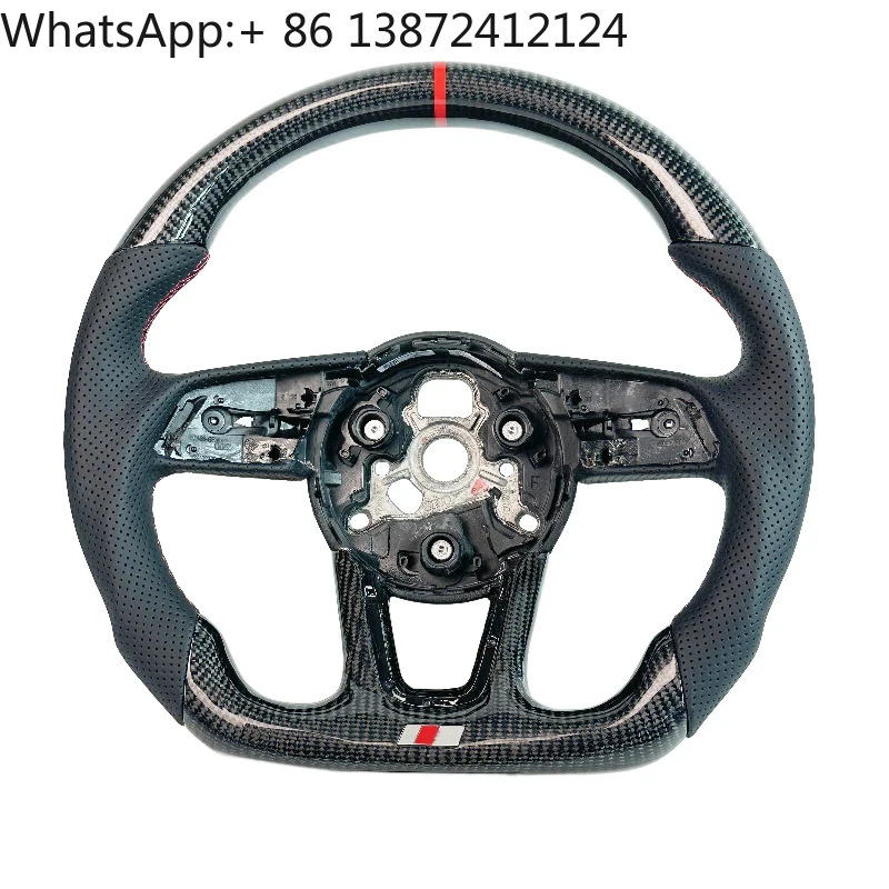 

Suitable for Audi B9 B8 S3 S4 RS3 RS4 A3 A4 A5 RS5 S5 A6 Carbon Fiber + Leather Steering Wheel