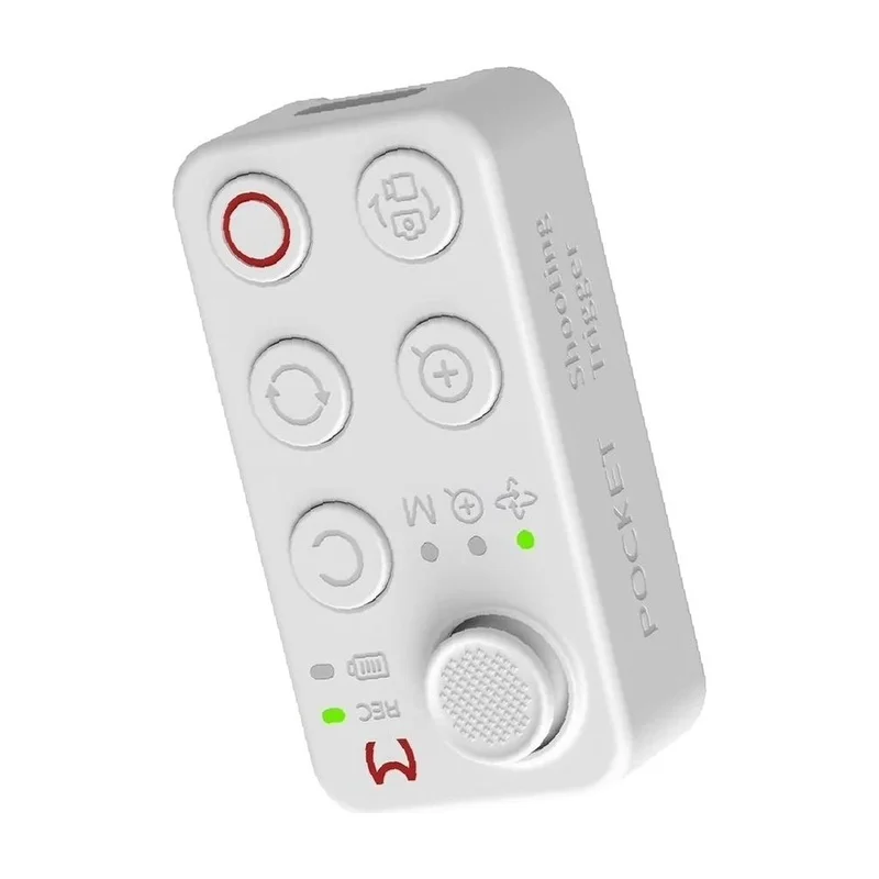 DT98 Wireless Bluetooth Remote Control for DJI Pocket 3/4/4P Action 5 Pro Osmo 360 for Nano Camera, OTA Support, White