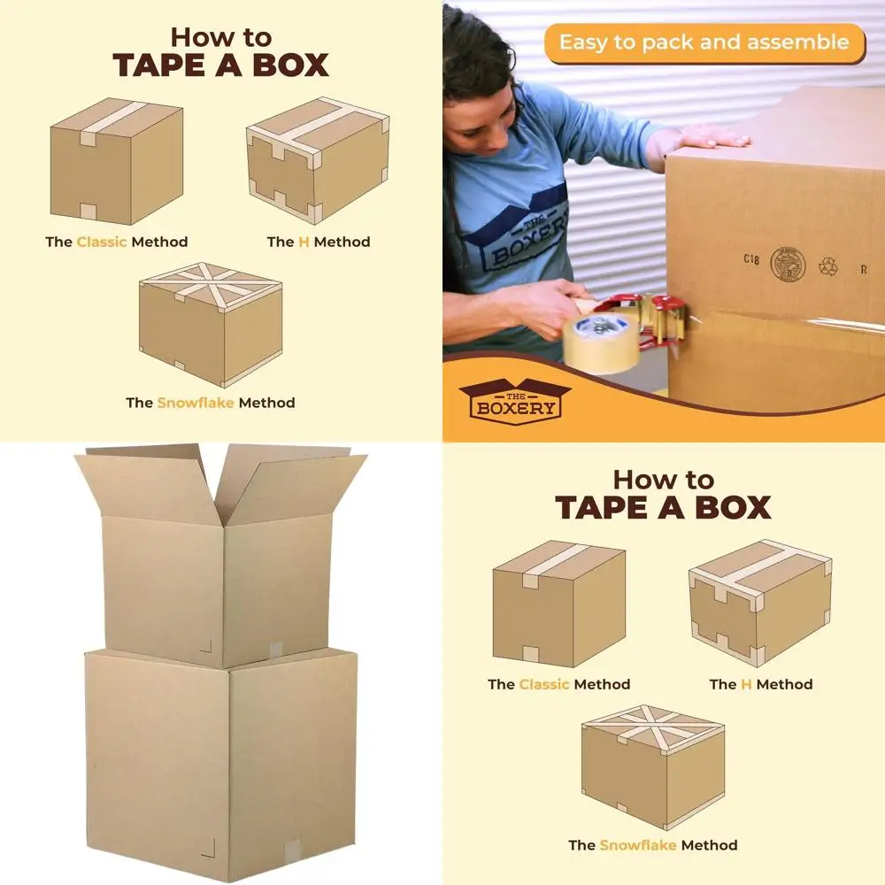 

20x16x8 Inches Brown Corrugated Cardboard Boxes, 25-Pack for Shipping, Packing, Moving, and Storage - Durable, Eco-Friendly, Rec