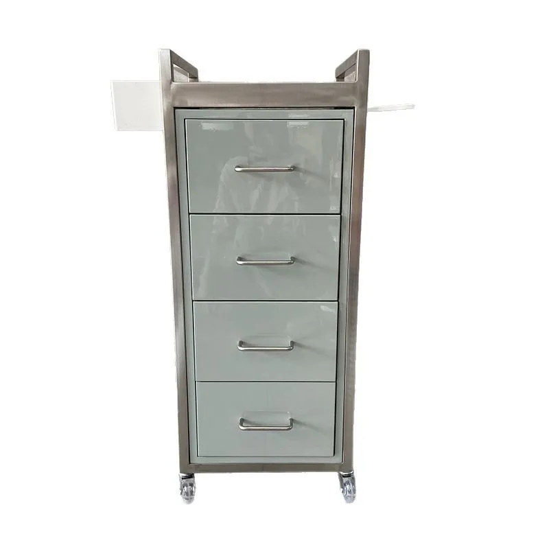 

Stainless steel barber shop tool cabinet hair salon special cart perm and dyeing tool cart