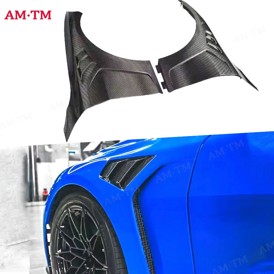 For BMW M3 M4 G80 G82 G83 Dry Carbon Fiber Front Fender Vent Fender Front Louvered Fender Al Style Body Kit