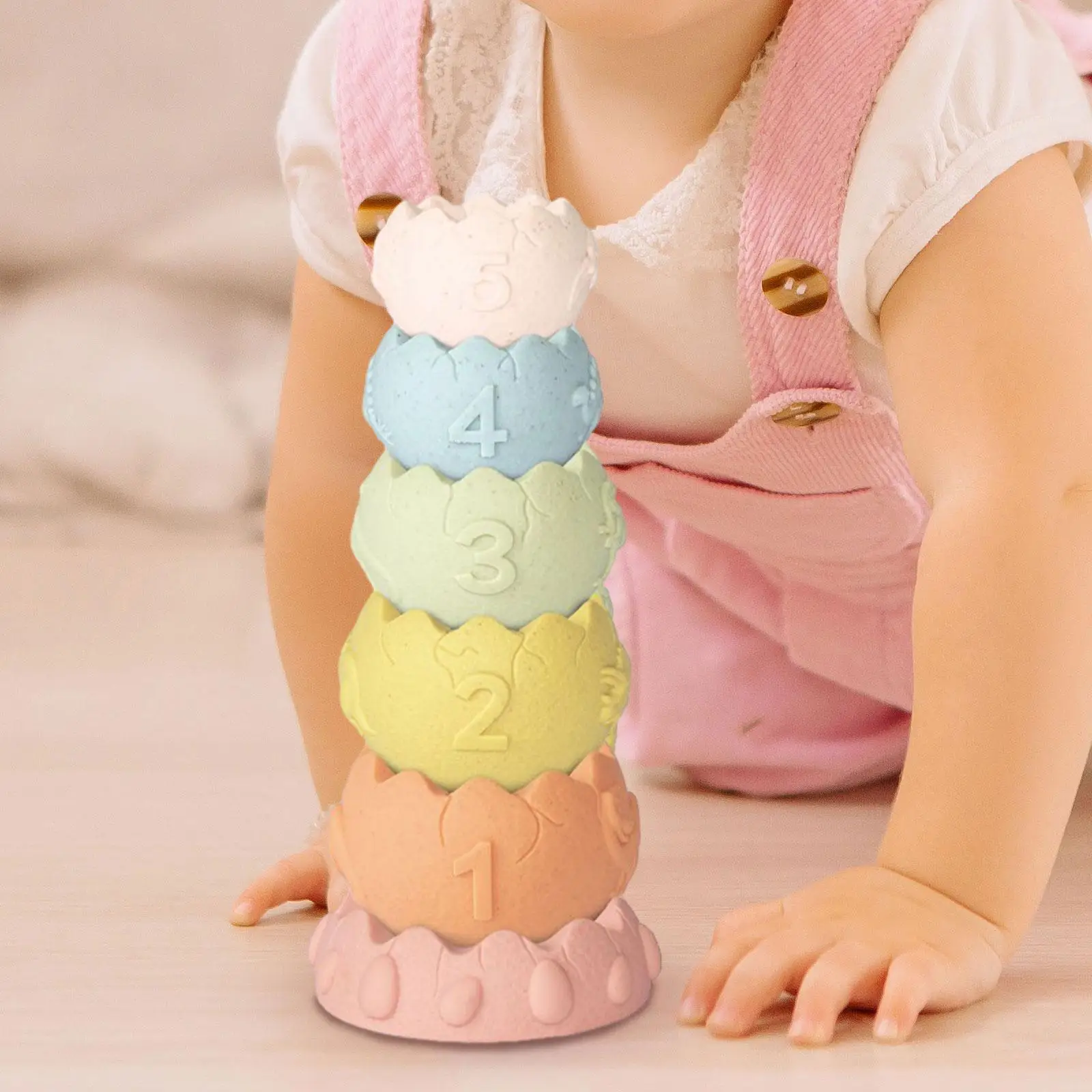 

Stacking Cups Game Montessori Toy Blocks Stack Development Set Balancing Game