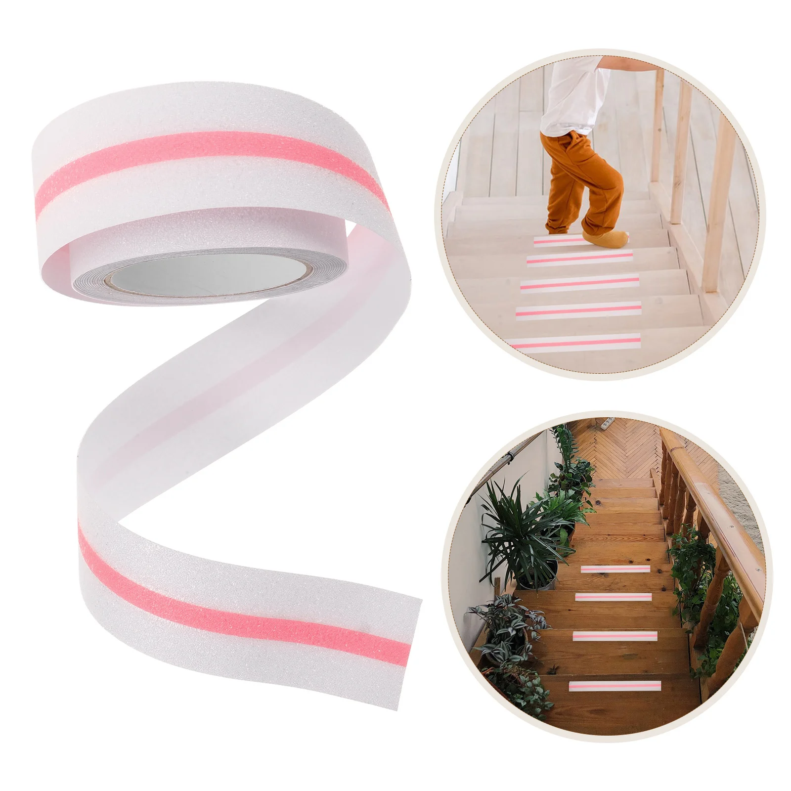 

Противоскользящая лента Розовый Желтый Ширина 5 см Длина 5 м Светящаяся в темноте полоса Нескользящая лента для лестничных ступеней Безопасная тяговая лента для использования в помещении