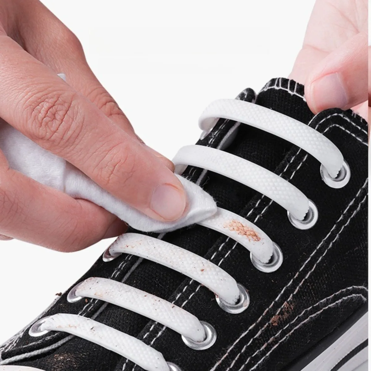 16 Stück/Packung Elastische Schnürsenkel ohne Binden aus Silikon - Praktische, Dehnbare und Flexible Schnürsenkel für Sneaker, Freizeitschuhe und Sportschuhe – Detail 6