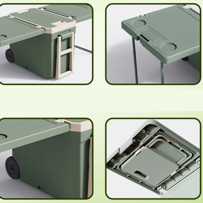 접이식 아이스박스 테이블 세트 캠핑 야외용 32L 아이스박스 테이블 콤보
