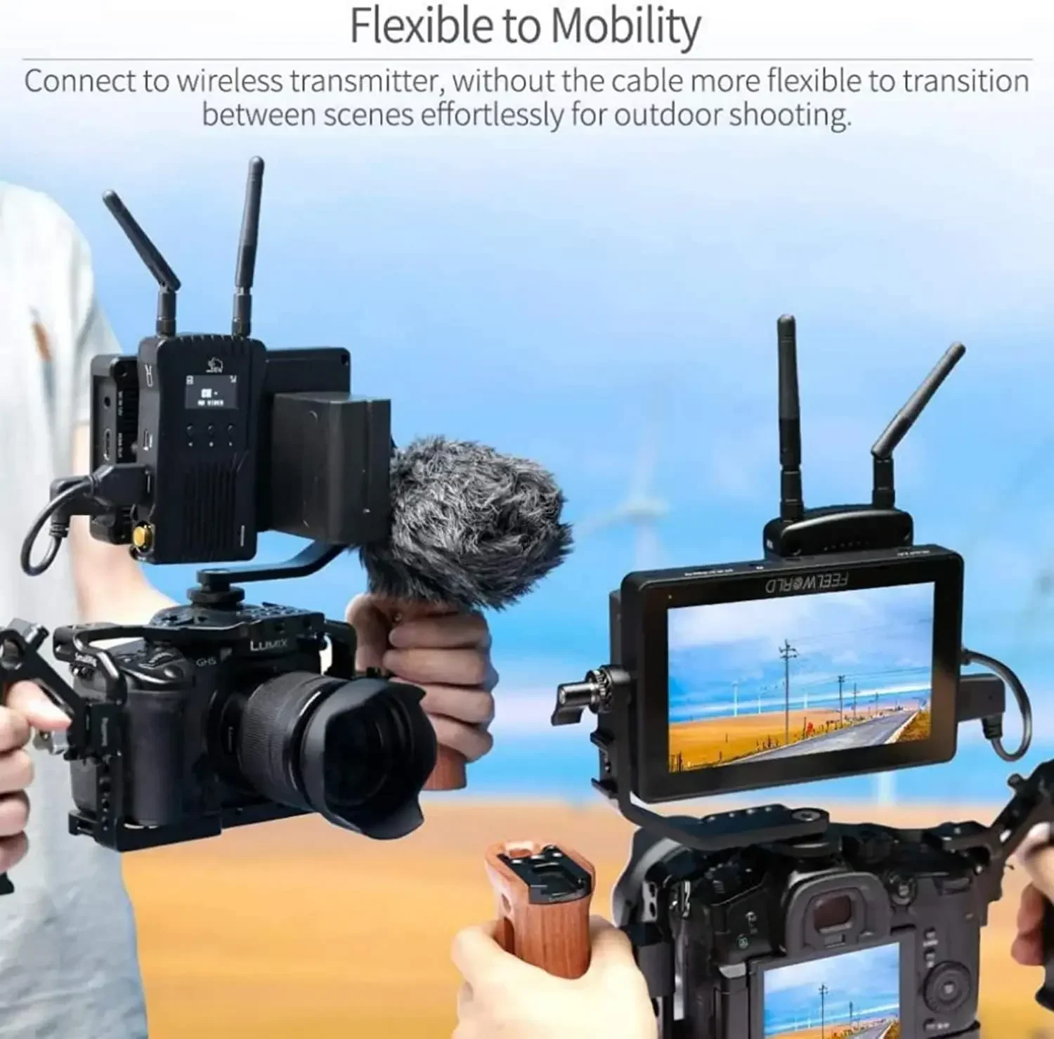 

FEELWORLD F5 PRO V4 6 Inch Touch Screen 3D LUT DSLR Camera Field Monitor with F970 External Power Kit 4K HDMI Input Output