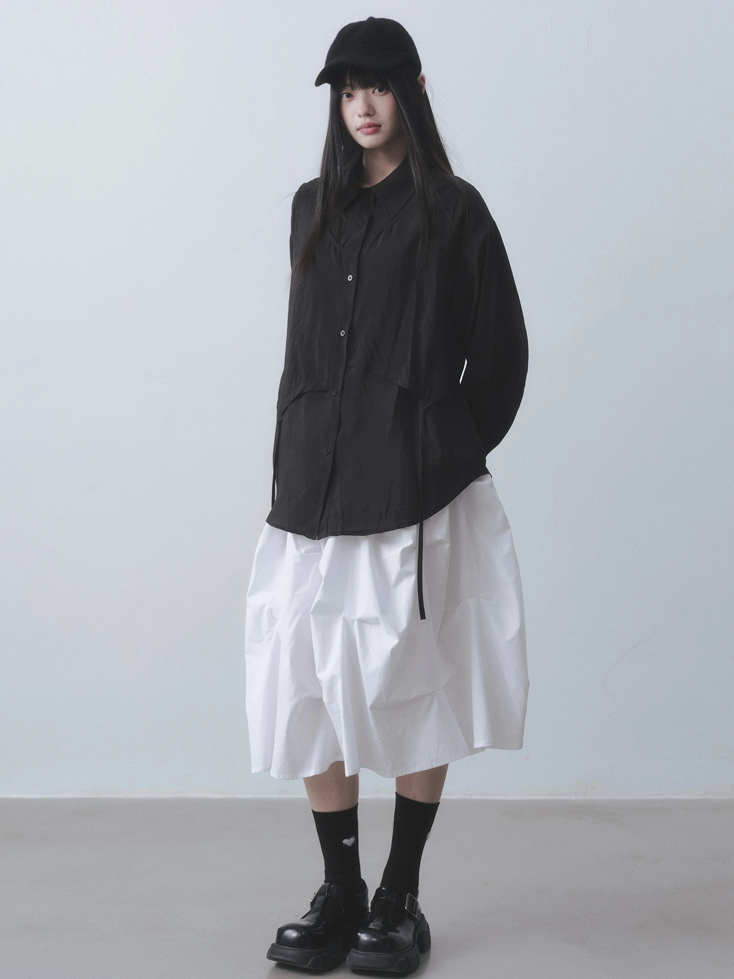 

Dirl k Sle Asymmetric Design Loose Fit Long Sve irt Layering Commute Sle Faionable Young Women's Clothing