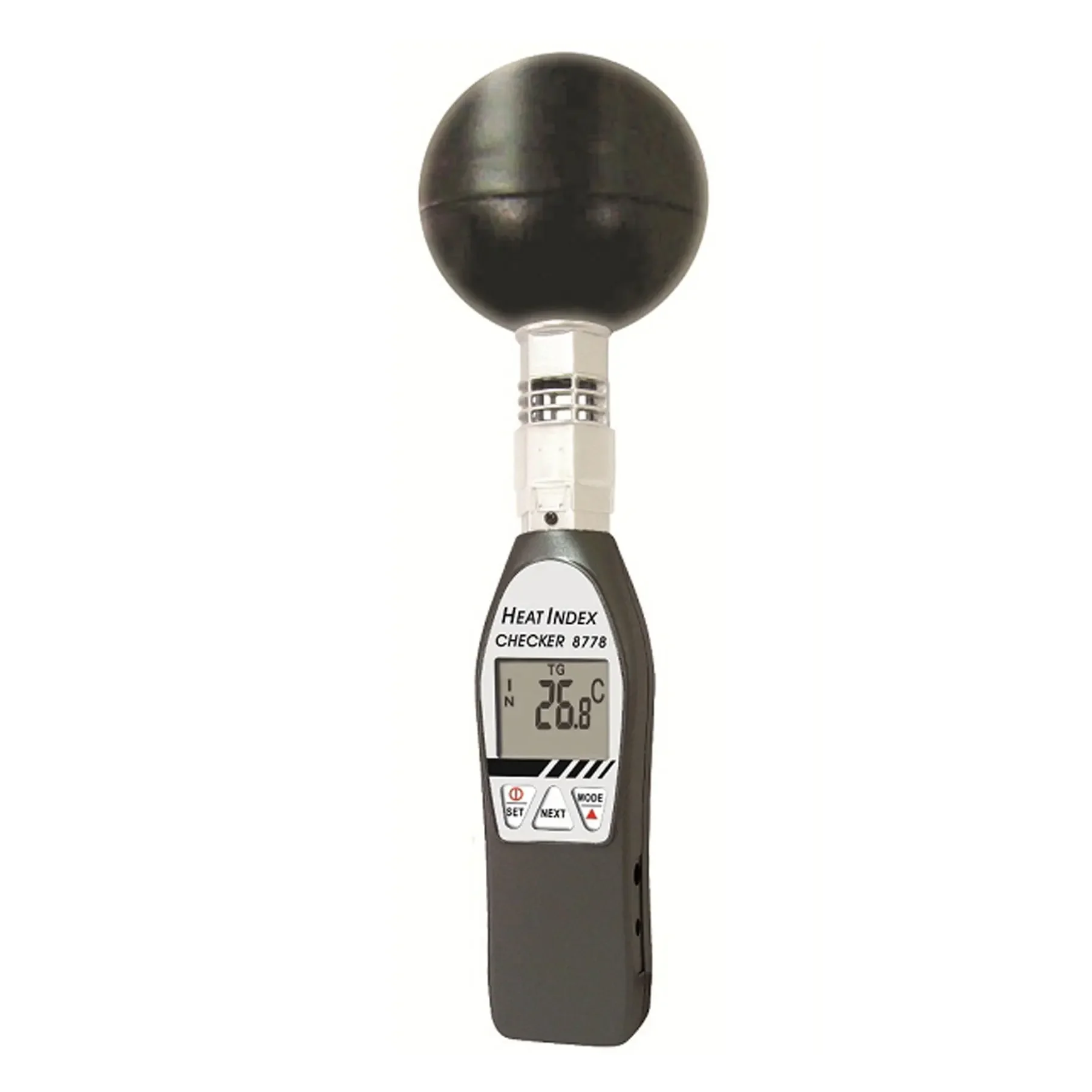 AZ8778 WBGT Heat Stress Monitor, Portable Wet Bulb Globe Temperature Tester Equipped with 75mm Black Ball Sensor