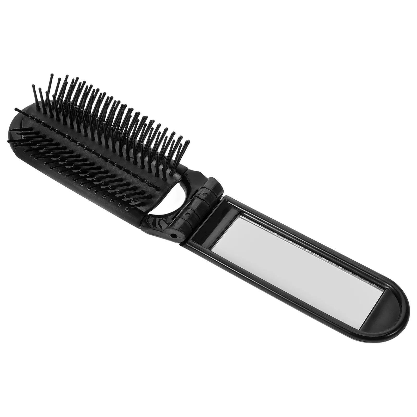 Pente de espelho dobrável mini compacto para bolsas leve portátil escova de cabelo de viagem materiais duráveis multifuncional para viagens
