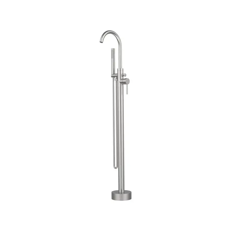 

Freestanding Tub Faucet Floor Mount Brass Single Handle with Handheld Shower High Flow Rate Max 6 GPM