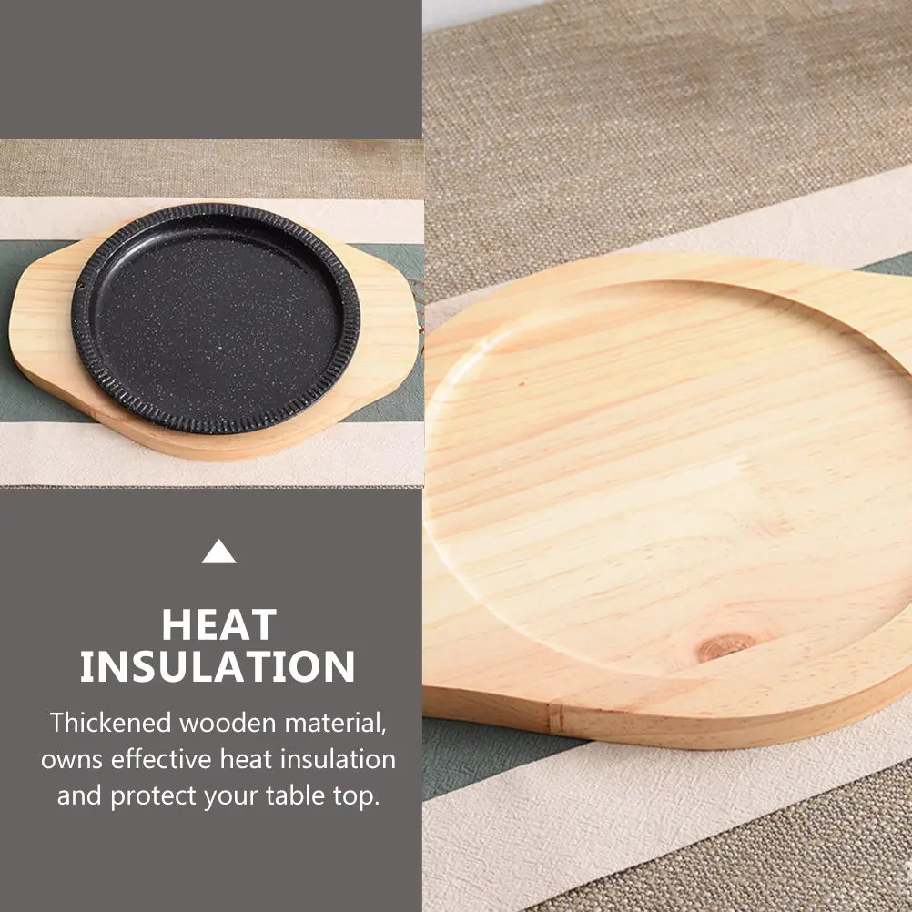 1Pcs Solid Wood Heat Insulation Board Thickened Non-Slip Pot Mat Tableware Placemat Protective Coaster for Home Dining Kitchen