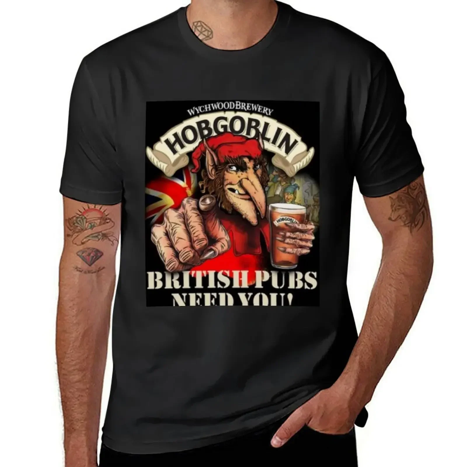 

Wychwood Brewery Hobgoblin T-Shirt quick drying plus size tops customizeds mens clothing