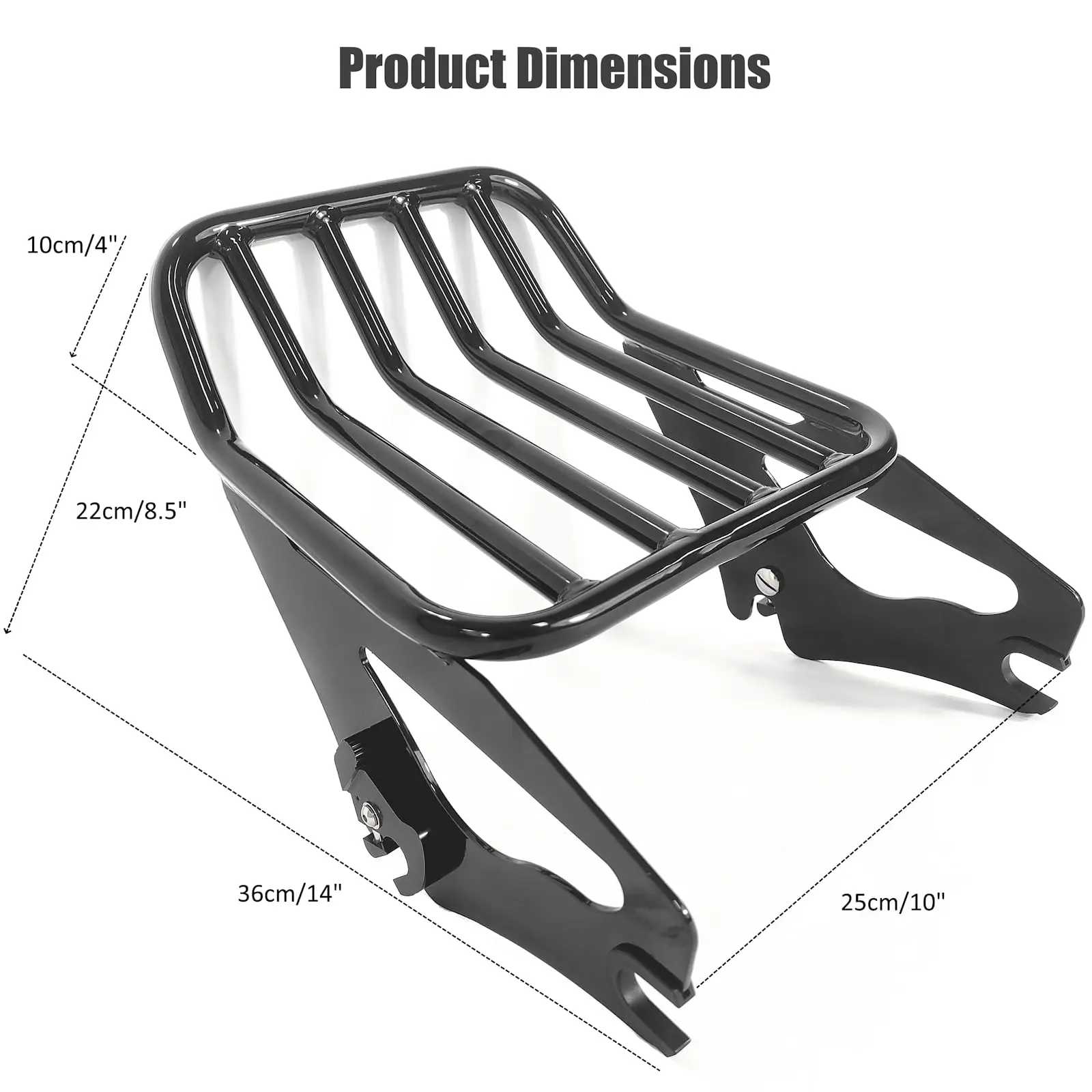 Two-Up Luggage Rack Motorcycle Rear Mounting Rack for Harley Touring Models 2009-2024 Street Glide Road Glide Road King