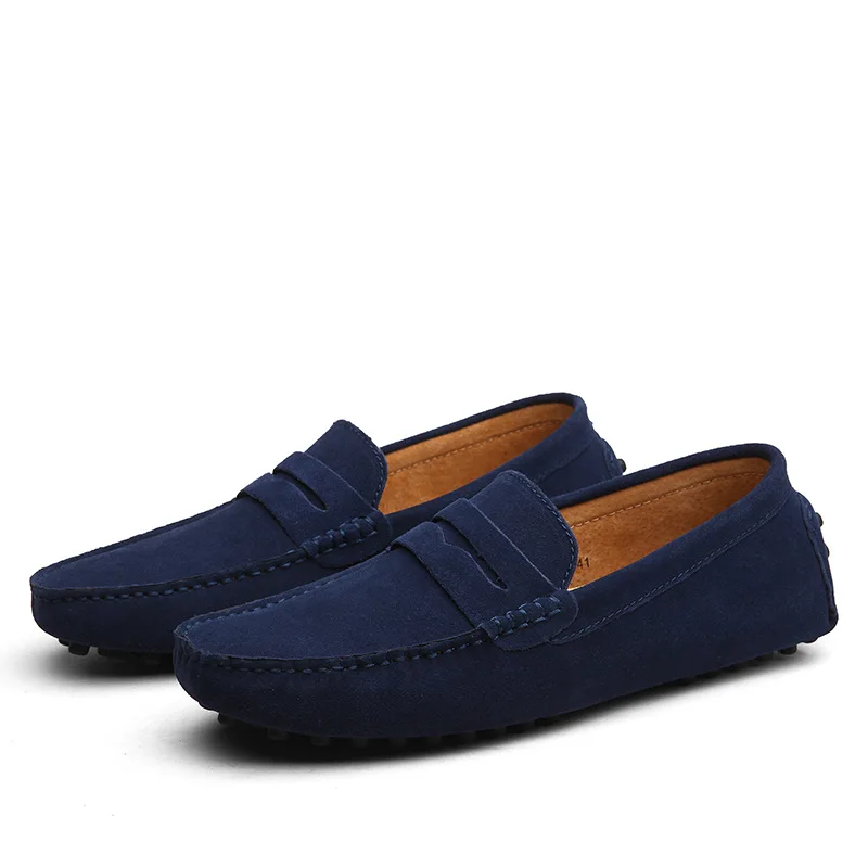 Men Casual Shoes Loafers Slip on Daily Footwear Fashion Handmade Suede Genuine Leather Man Moccasins Flats Driving Shoes 47 48