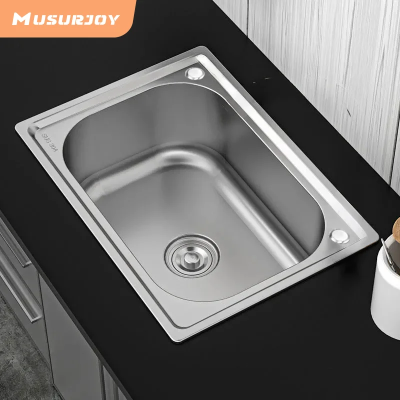 Musurjoy Modern Stainless Steel Kitchen Sink - 15x13