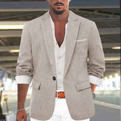 Men Blazer Casual Slim Fit Sport Coats One Button Lightweight Suit Jacket Fashion Classic Jackets for Men Wedding Business Coat