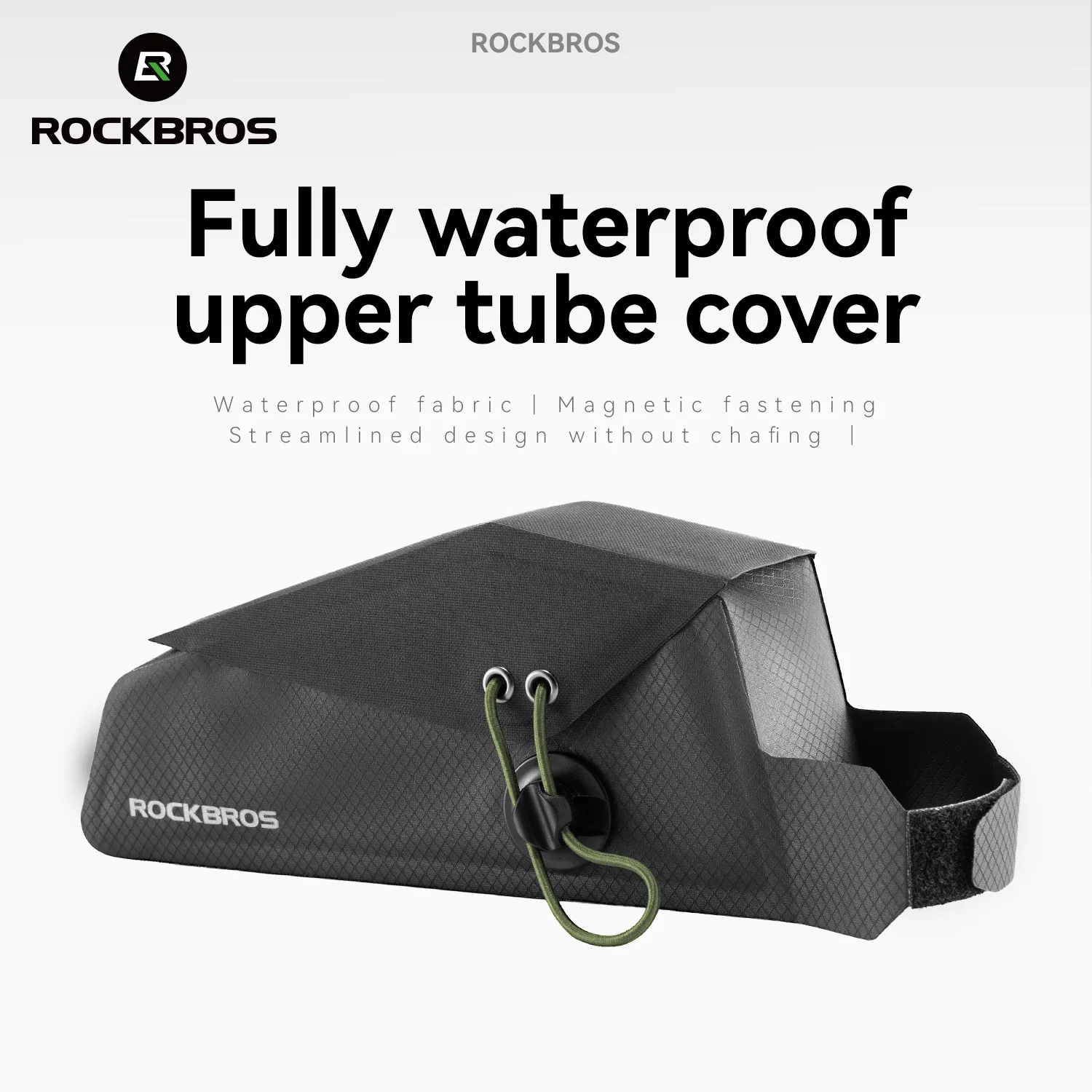 ROCKBROS Road Bicycle Bag Waterproof Gravel Bike Bag Front Frame Top Tube Bag 0.8L Cycling Storage Bag