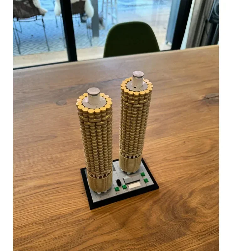 MOC-177243 อาคารเมืองStreet View 1:800 ประกอบเย็บอาคารบล็อกรุ่น 1560 ชิ้นส่วนเด็กวันเกิดอาคารบล็อกของเล่น