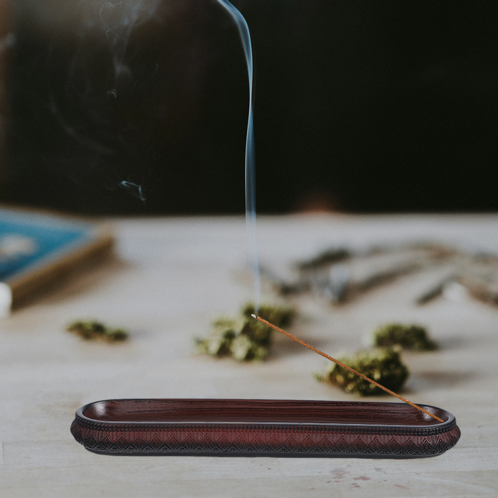 

Aromatherapy Incense Burner Base Resin Censer Decors Stick Holder Desktop Ornament Brown Small HOLDER For Sticks AROMATHERAPY