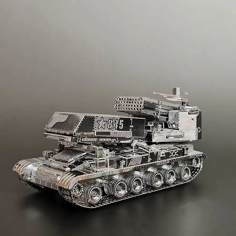 3D Metal Puzzle Military Rocket Launcher Vehicle DIY Assembly Model Kit Adult Hobby Handcraft Gift