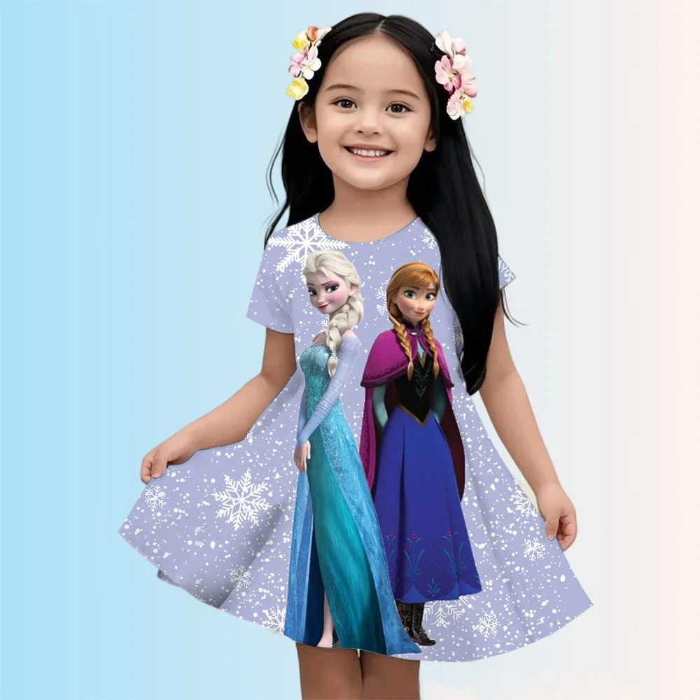 

Disney Princess print 2-14T princess baby dress cute party girl Tutu dress cartoon children's girl dress