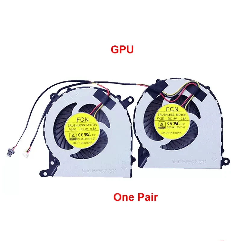 New Laptop Cooler CPU GPU Cooling Fan For CLEVO P670RS P650RE P670HS P651 P65R03 T5 P651RG