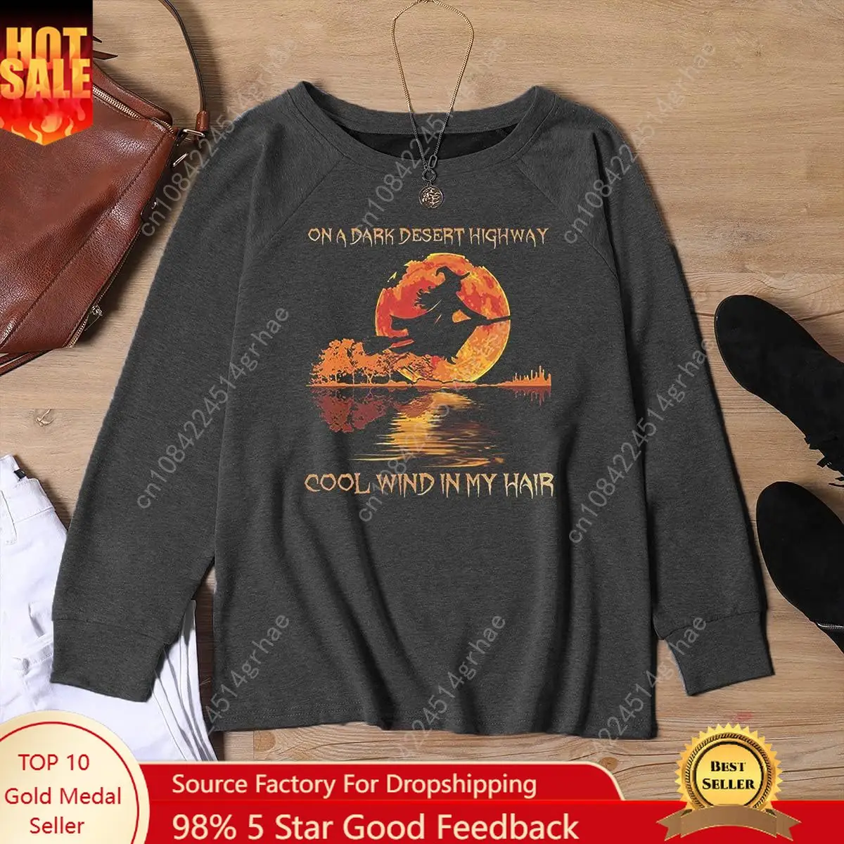 

Womens Long Sleeve Shirt Pullover Tops, Loose Casual Crewneck T-Shirt Lightweight Sweatshirt