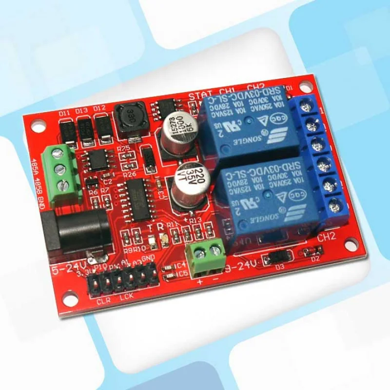 

modbus 2Road485Serial Relay Module 2Digital Traffic+2Road Read Analog Input With Lightning Protection