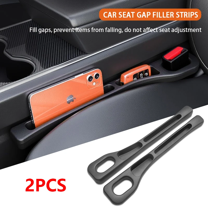 2PCS Car Seat Gap Filler Between Seats Console Organizer Interior Accessories For Nissan Nismo Tiida GTR Almera X-Trail Qashqai