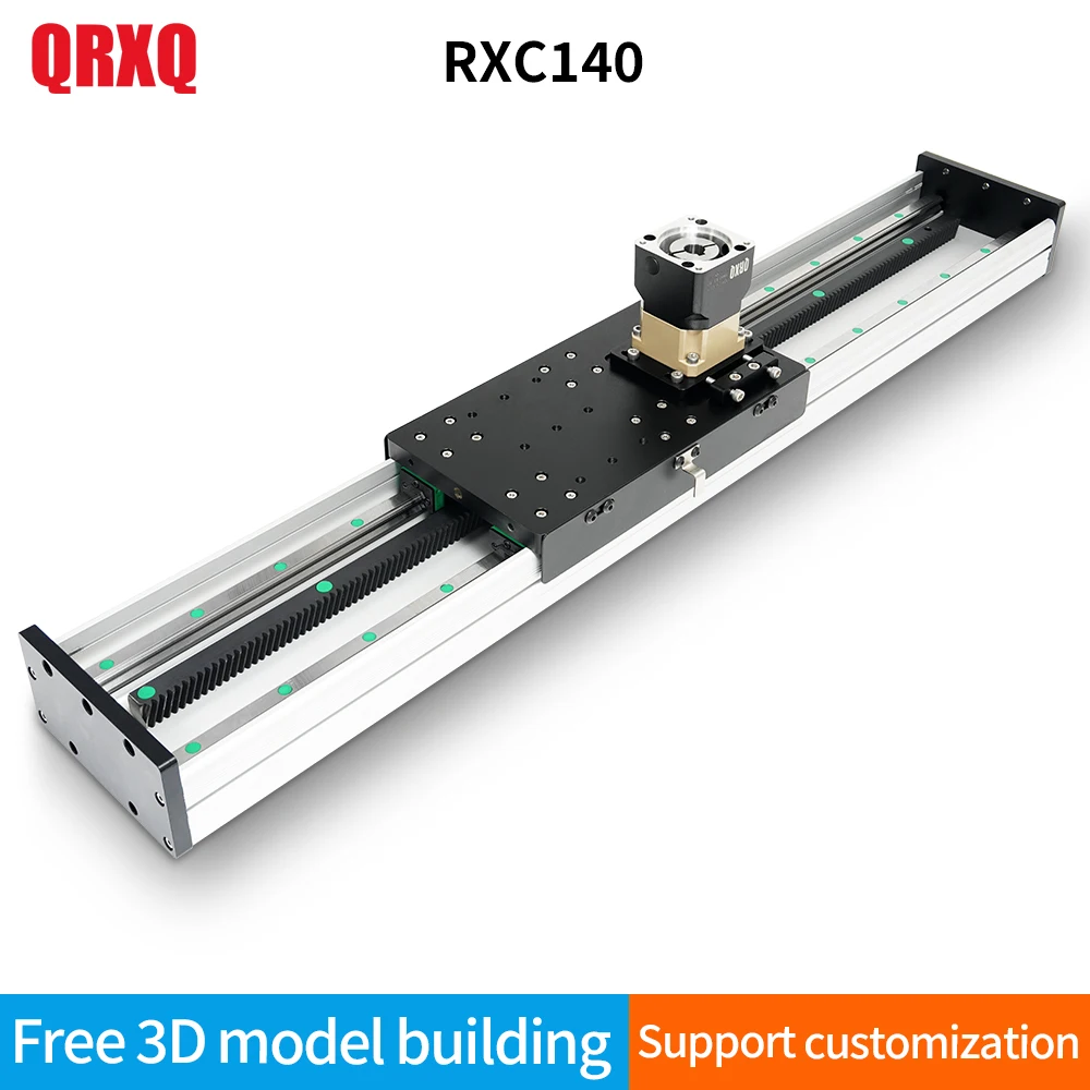 

QRXQ RXC140 Customized 100mm- 8000mm Heavy Payload Linear Rails Robot Syste Gear Rack Pinion CNC Linear Module With Cable Chain