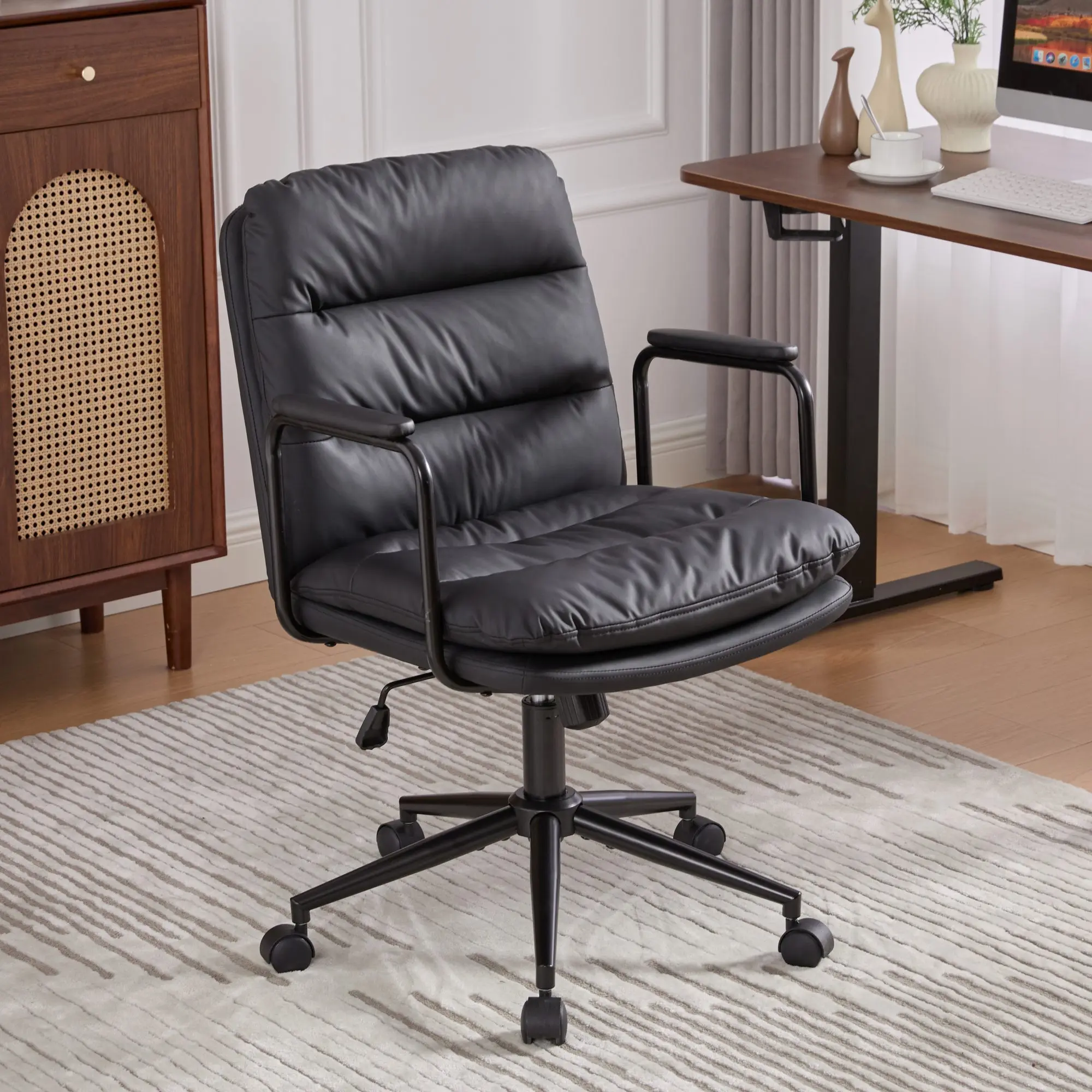 Task Chair Mid Back - Cadeira de Escritório Ergonômica com Rodas