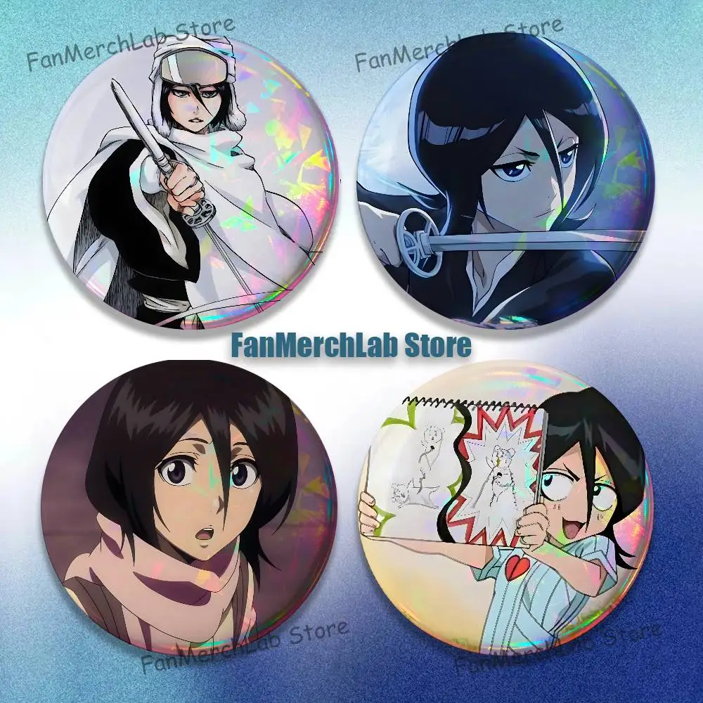 

R-Rukia Anime-E KuchikiS Cartoon Anime Music Button Pin Brooch Jewelry Decoration Gift 22mm 32mm 44mm 58mm 75mm